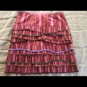 CYNTHIA CYNTHIA STEFFE womens 6 tiered SKIRT mini pleats
